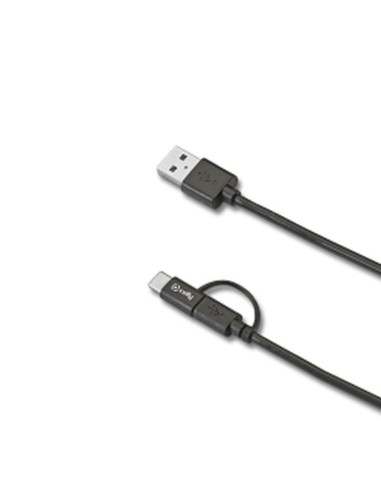 USB-C-kabel till USB Celly USBCMICRO Svart