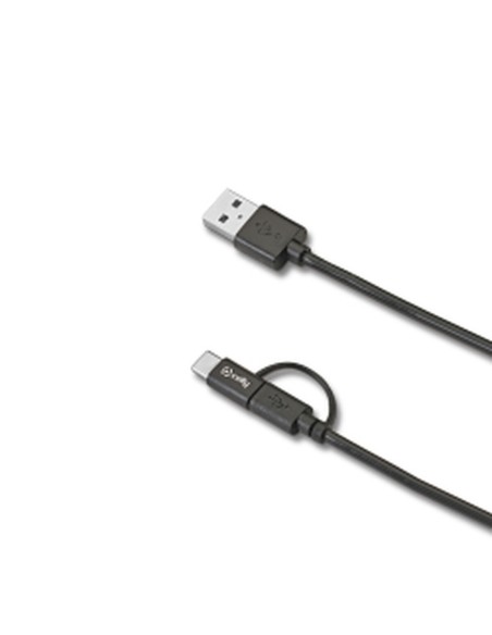 USB-C-kabel till USB Celly USBCMICRO Svart