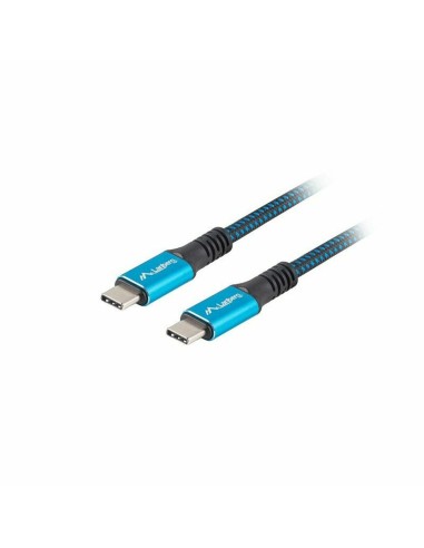 USB-C-kabel Lanberg CA-CMCM-45CU-0005-BK Blå Svart 50 cm (1 antal)