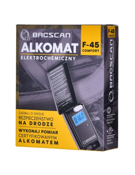 Digital alkomätare Bacscan F-45 Comfort Svart