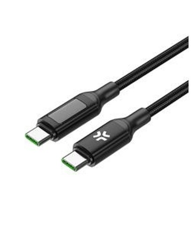 USB-C-kabel Celly USBCUSBC100WLED Svart