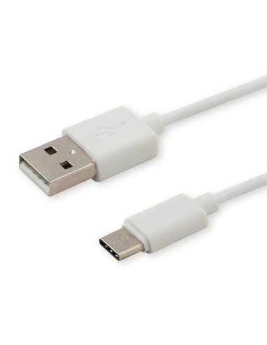 USB A till USB C Kabel Savio CL-125 Vit 1 m