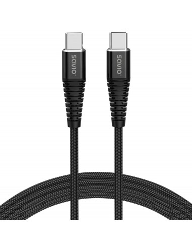 Kabel USB C Savio CL-160 Svart 2 m