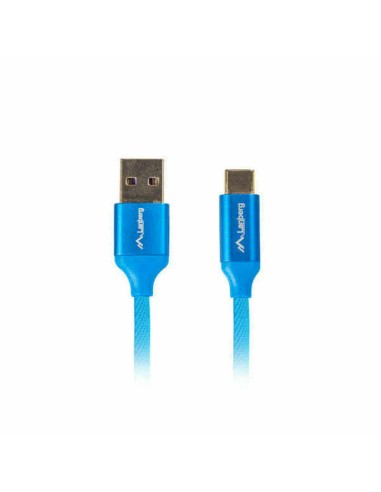 USB A till USB-C Kabel Lanberg CA-USBO-22CU-0005-BL Blå 50 cm Quick Charge 3.0 (1 antal)