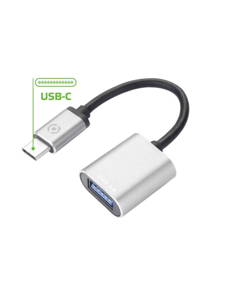 USB A till USB C Kabel Celly PROUSBCUSBDS Silvrig