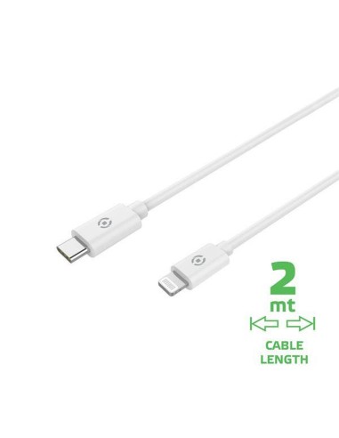 Kabel USB-C till Lightning Celly USBLIGHTC2MWH Vit 2 m