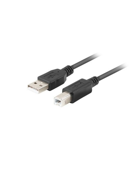 USB A till USB B Kabel Lanberg CA-USBA-15CU-0010-BK Svart 1 m