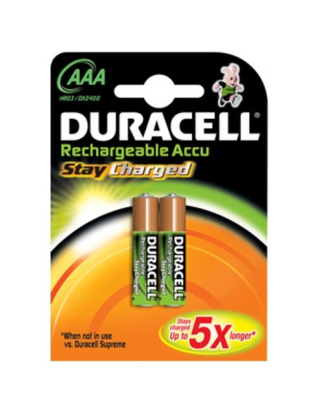 Laddningsbara Batterier DURACELL HR03 1.2 V AAA (2 antal)