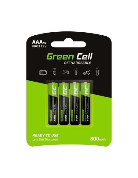 Laddningsbara Batterier Green Cell GR04 800 mAh 1,2 V AAA