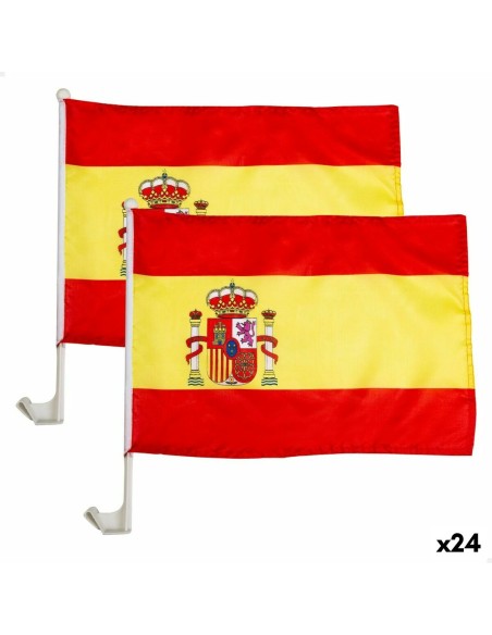 Car flag holder Colorbaby 45 x 30 cm Spanien 2 Delar 24 antal