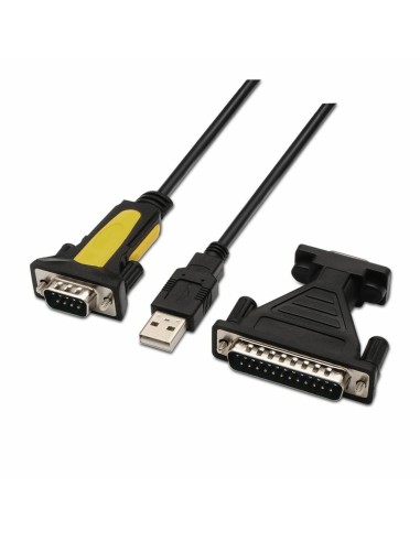 Data-/laddningskabel med USB Aisens A104-0039 Svart 1,8 m