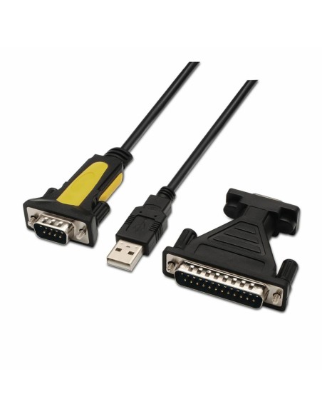 Data-/laddningskabel med USB Aisens A104-0039 Svart 1,8 m