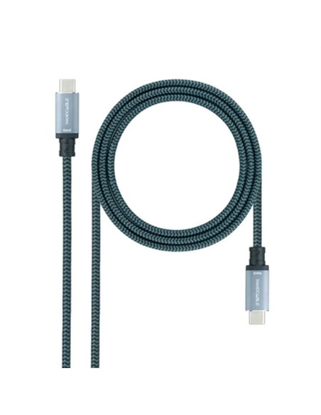 USB-C-kabel NANOCABLE 10.01.4103-COMB 3 m Svart Svart/Grå (1 antal)