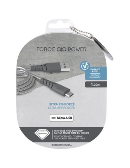 USB-kabel BigBen Connected FPCBLMIC1.2MG Grå 1,2 m (1 antal)