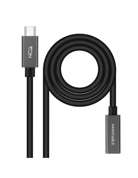 Skarvsladd USB-C NANOCABLE 10.01.4400 Svart 50 cm