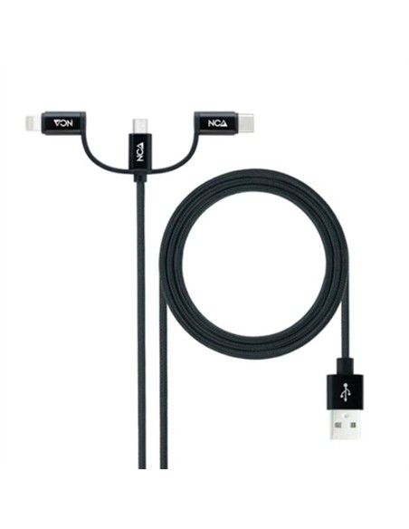 USB-C-kabel NANOCABLE Svart 1 m (1 antal)