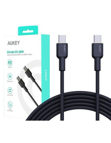 USB-C-kabel Aukey CB-NCC2 Svart 1,8 m