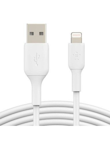 Kabel USB till Lightning Belkin CAA001BT2MWH 2 m Vit