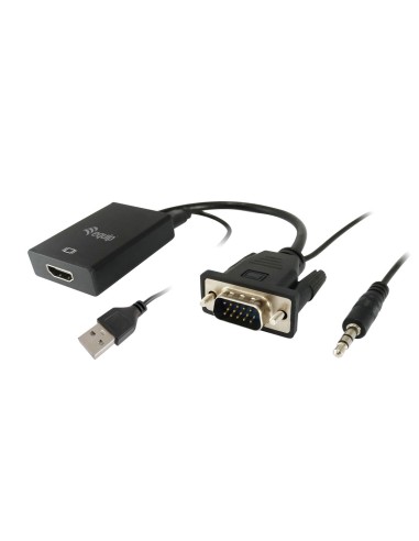 VGA till HDMI med Audio Adapter Equip 119038 Svart (1 antal)