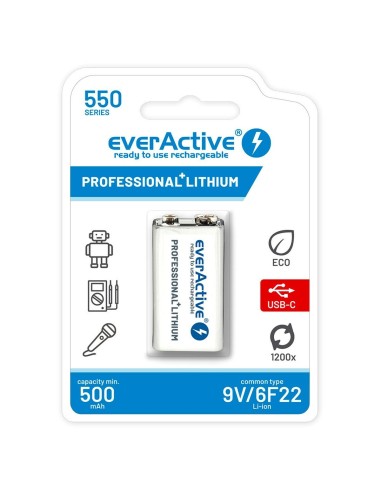 Laddningsbara Batterier EverActive EVHR22-550C 9 V