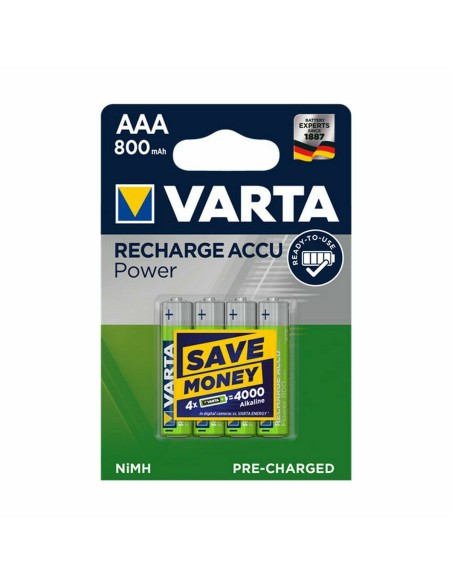 Laddningsbara Batterier Varta -56703B 800 mAh 1,2 V AAA (4 antal)