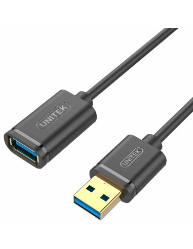 USB-kabel Unitek Y-C457GBK Hankontakt/Honkontakt Svart 1 m