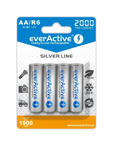 Laddningsbara Batterier EverActive EVHRL6-2000 AA LR6 1,2 V 3.7 V