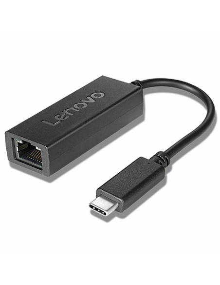 USB C till Nät RJ45 Adapter Lenovo 4X90S91831 Svart