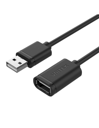 USB-kabel Unitek Y-C450GBK Hankontakt/Honkontakt Svart 2 m