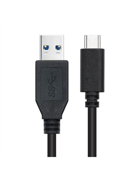 USB A till USB-C Kabel NANOCABLE 10.01.4002 Svart 2 m (1 antal)