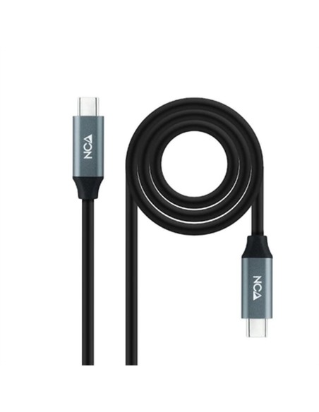 USB-C-kabel NANOCABLE 10.01.4301-L150 Svart 1,5 m 4K Ultra HD (1 antal)